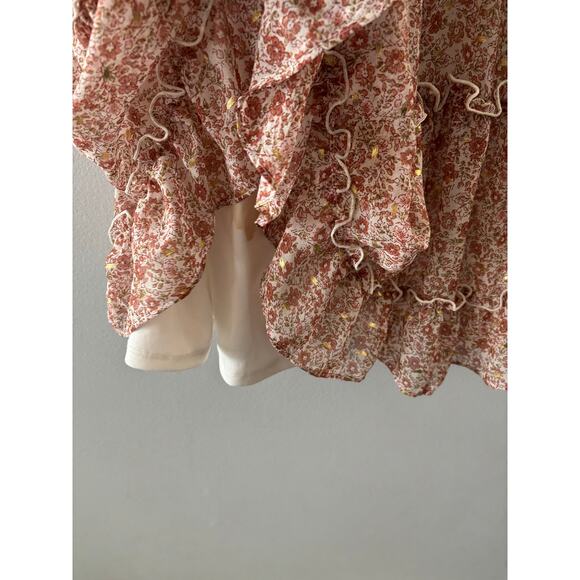 By & By Girl Lace Floral Tiered Dress Size 14 1/2 Spring Mini Neutral - Picture 4 of 8